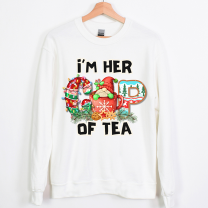 Im Her Cup of Tea Christmas Couples Crewneck Sweatshirt