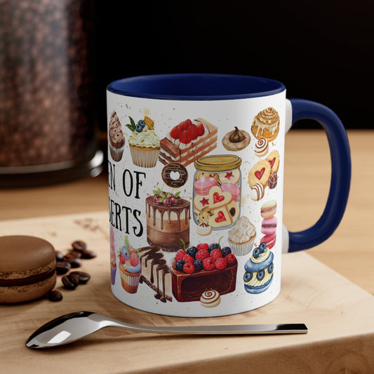 Queen of Dessert Accent Coffee Mug, 11oz