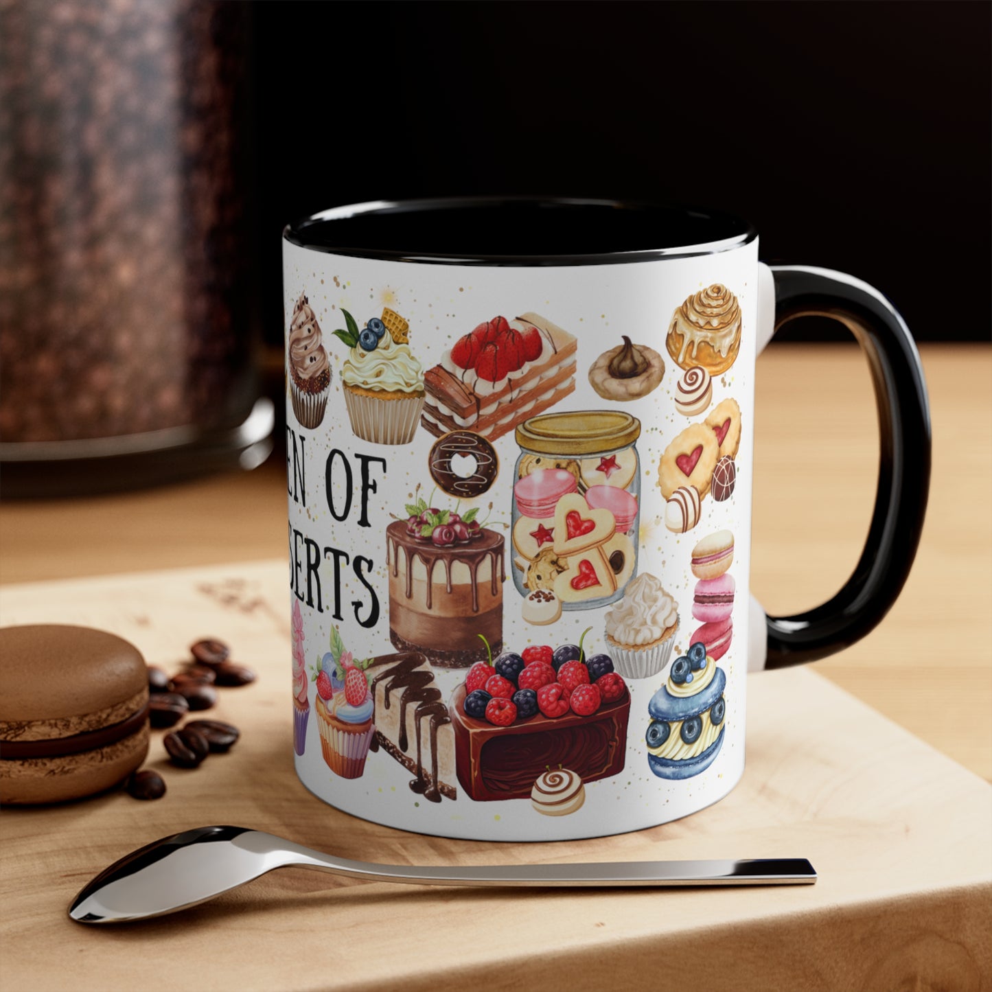 Queen of Dessert Accent Coffee Mug, 11oz