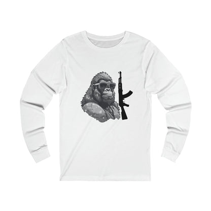 Gorilla with AK 47 Unisex Jersey Long Sleeve Tee