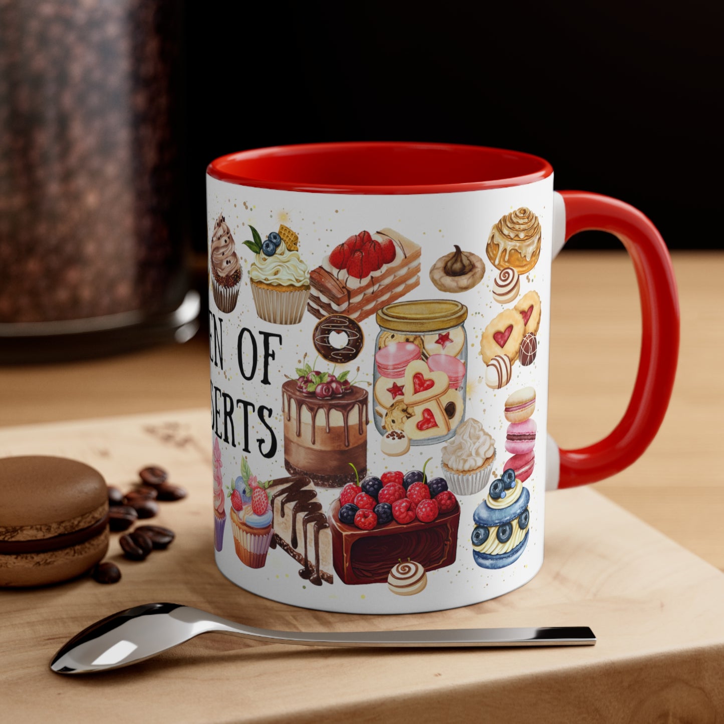 Queen of Dessert Accent Coffee Mug, 11oz