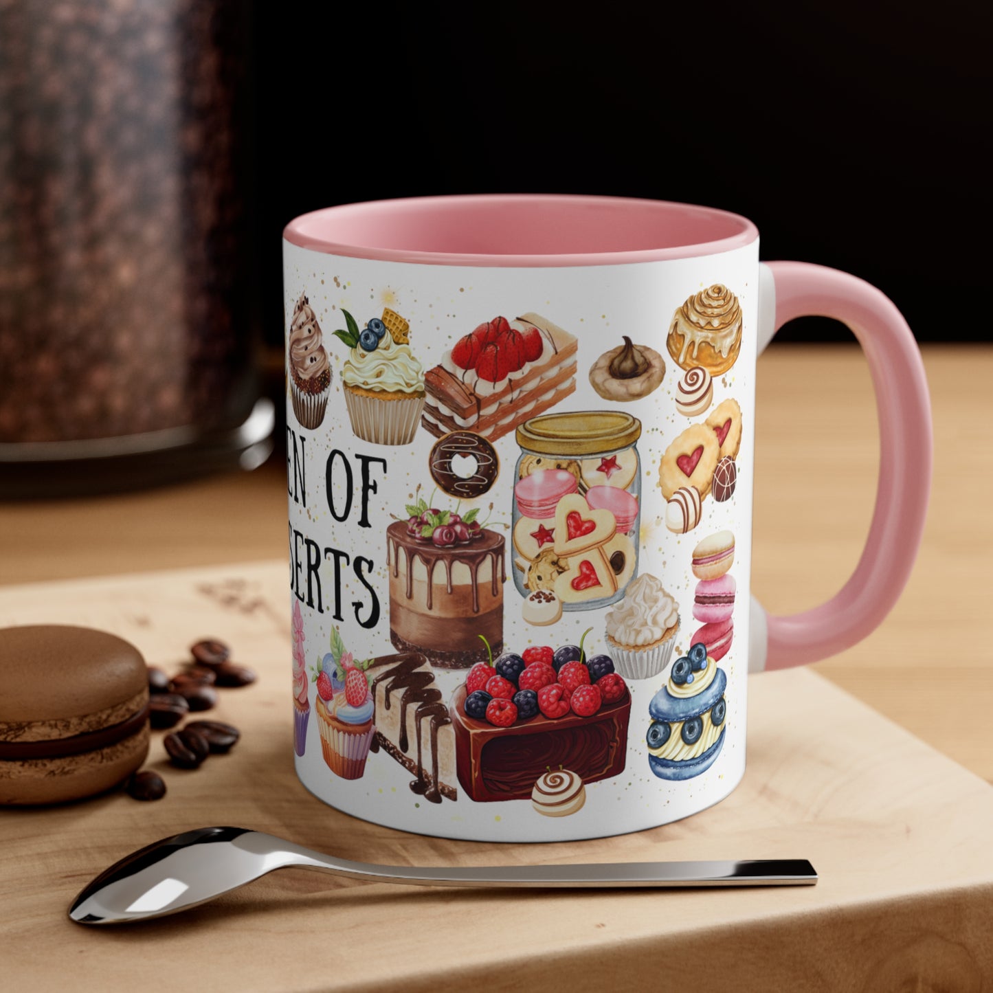 Queen of Dessert Accent Coffee Mug, 11oz