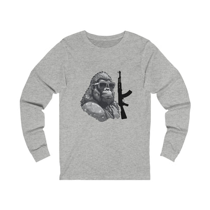 Gorilla with AK 47 Unisex Jersey Long Sleeve Tee