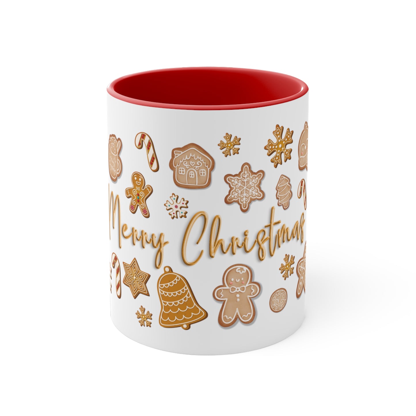 Christmas Cookie Red Accent Coffee Mug, 11oz