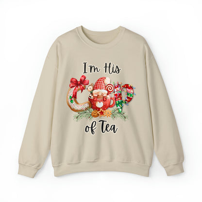 Im His Cup of Tea Christmas Couples Crewneck Sweatshirt