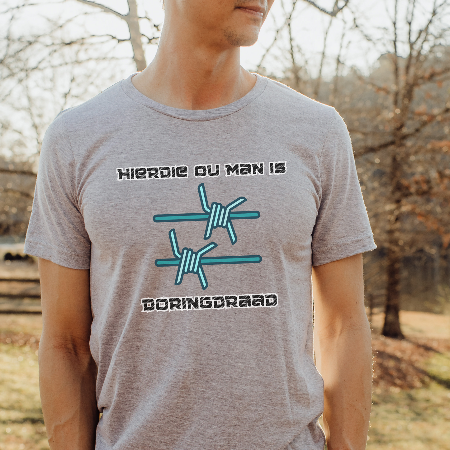 Hierdie Ou Man is Doringdraad T Shirt