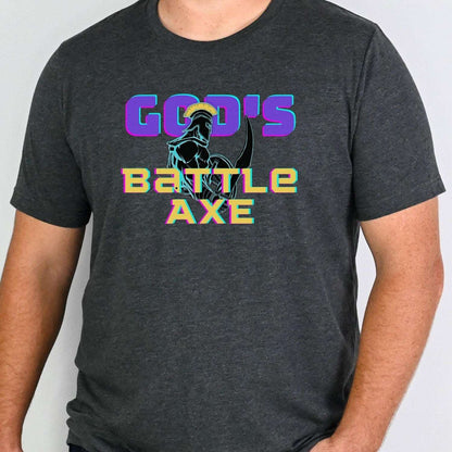 God's Battle Axe Christian Mens T Shirt