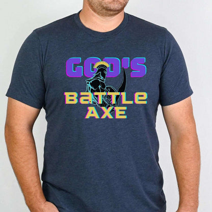 God's Battle Axe Christian Mens T Shirt