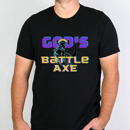 God's Battle Axe Christian Mens T Shirt