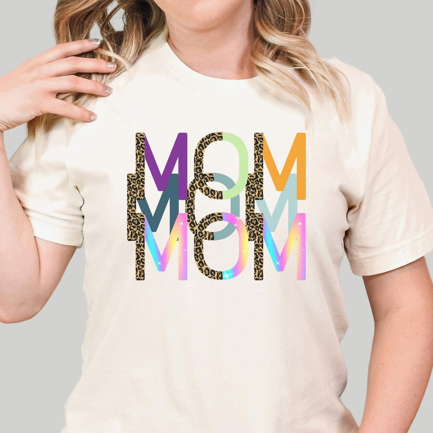 Mom T Shirt with Animal Print