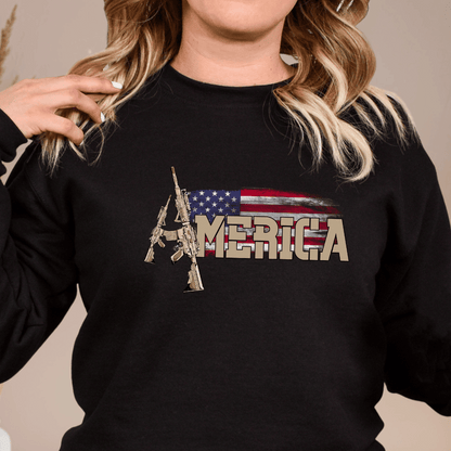 America with AR-15 Sweatshirt