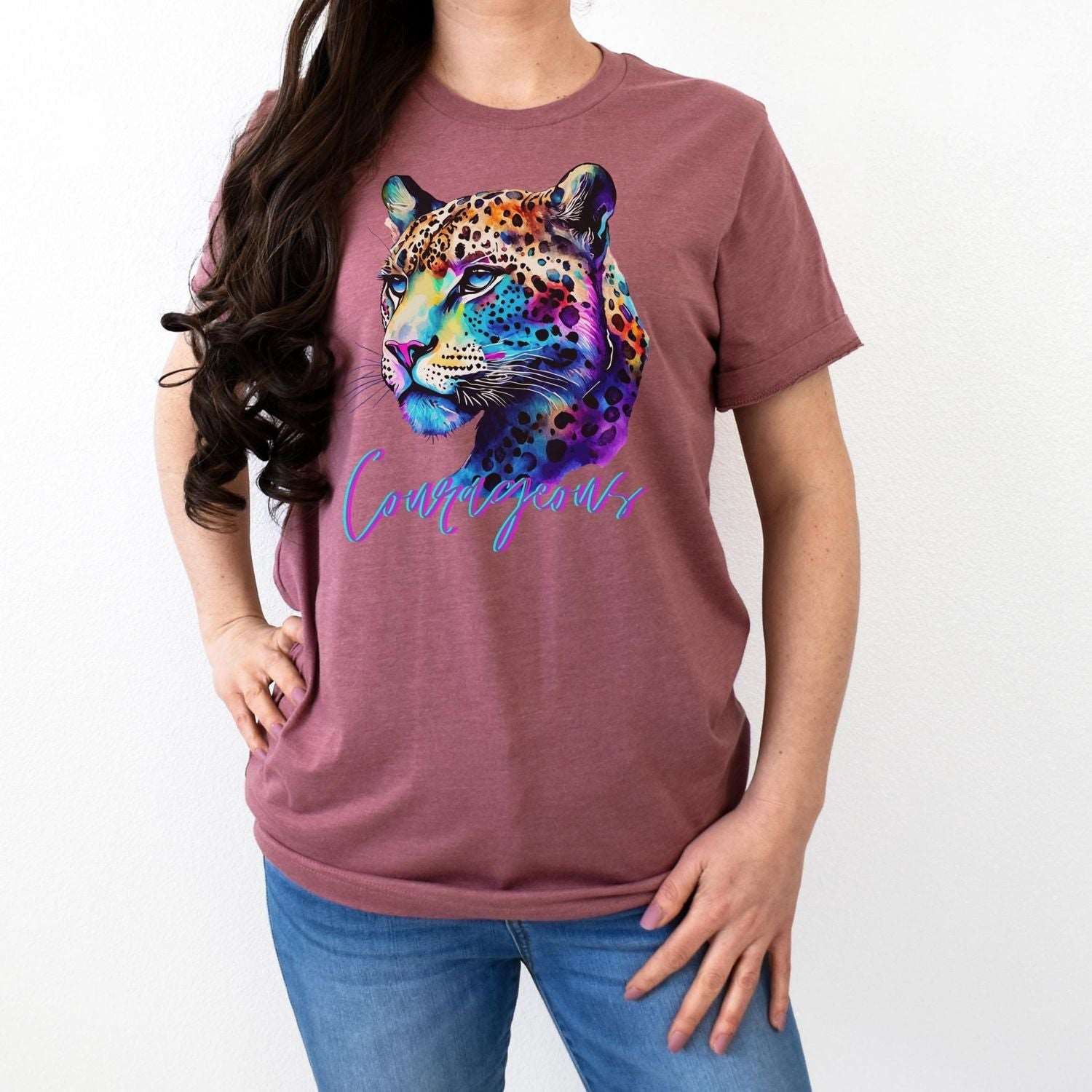 Courageous Colorful Jaguar Womens T Shirt