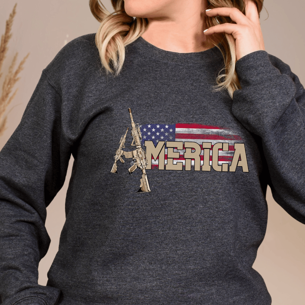 America with AR-15 Sweatshirt