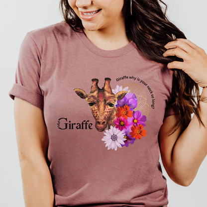 Giraffe, Why is Your Neck so Long? Unisex Jersey Short Sleeve Tee