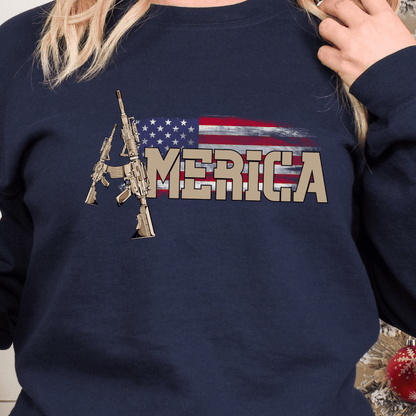 America with AR-15 Sweatshirt