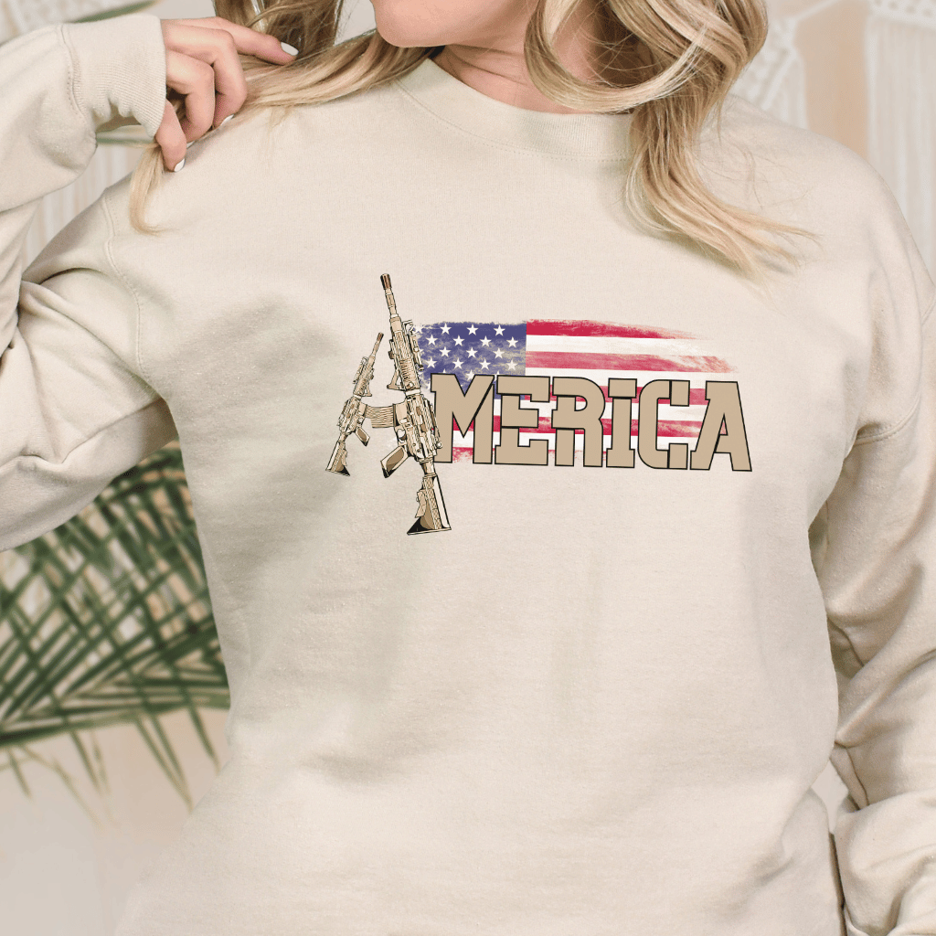 America with AR-15 Sweatshirt