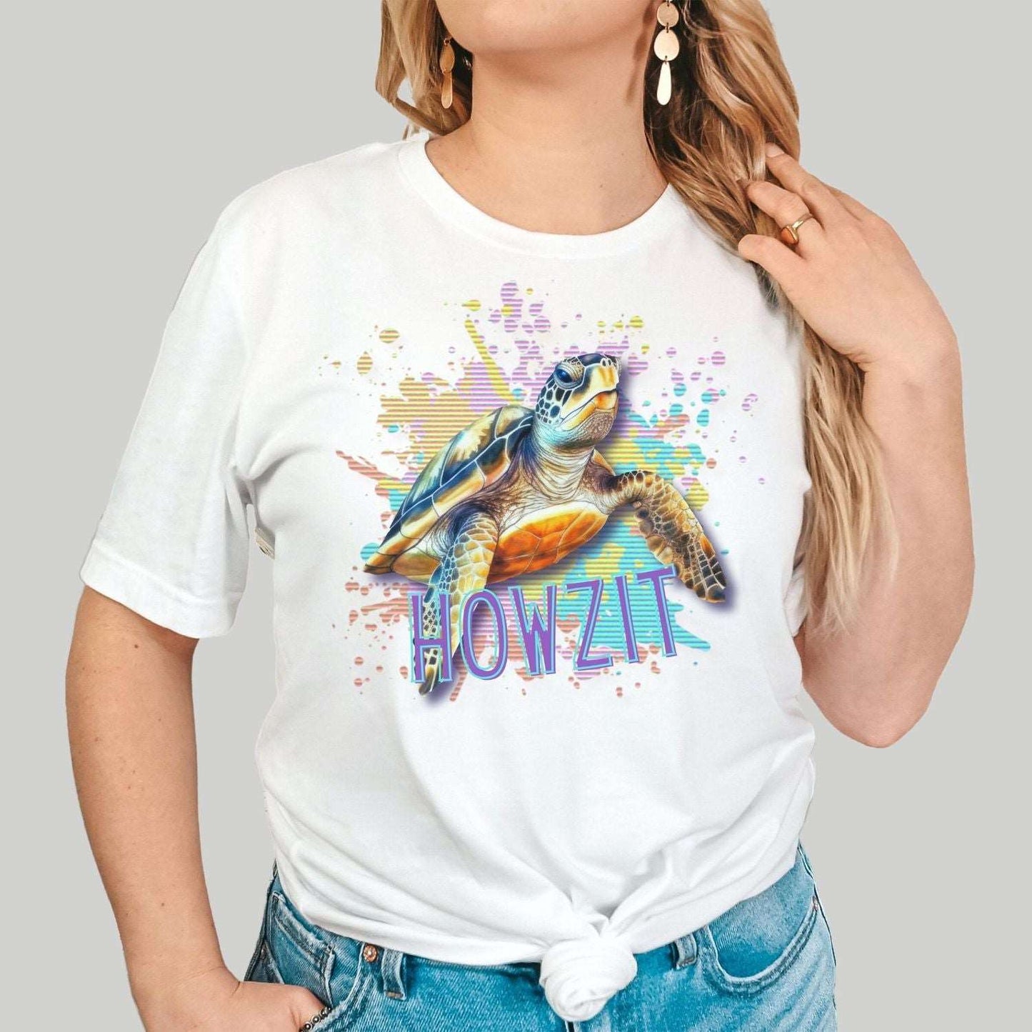 Howzit Sea Turtle T Shirt Womens