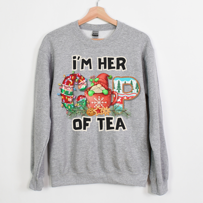 Im Her Cup of Tea Christmas Couples Crewneck Sweatshirt