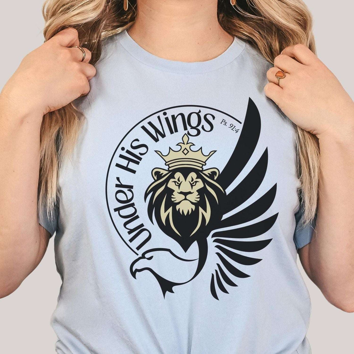 Under His Wings Christian Womens T Shirt