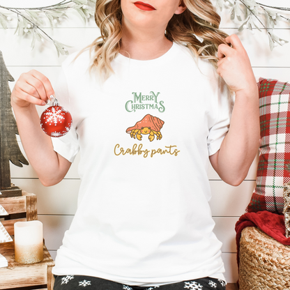 Merry Christmas Crabby Pants Unisex Jersey Short Sleeve Tee